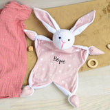 Personalised bunny comforter.