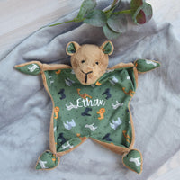 Personalised Teddy bear comforter.