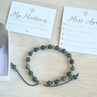 Moss Agate Crystal healing bracelet